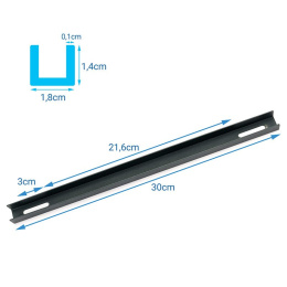 Uchwyty montażowe SN3627 (22-27,2cm) Czarny