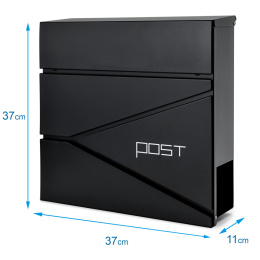 Skrzynka pocztowa na listy SN3696-2 Czarna